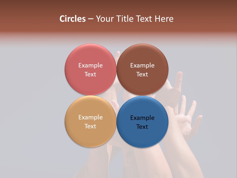 Group Of People Hands In The Air PowerPoint Template