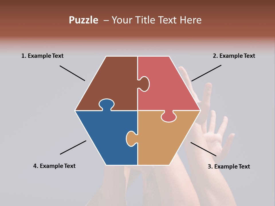 Group Of People Hands In The Air PowerPoint Template