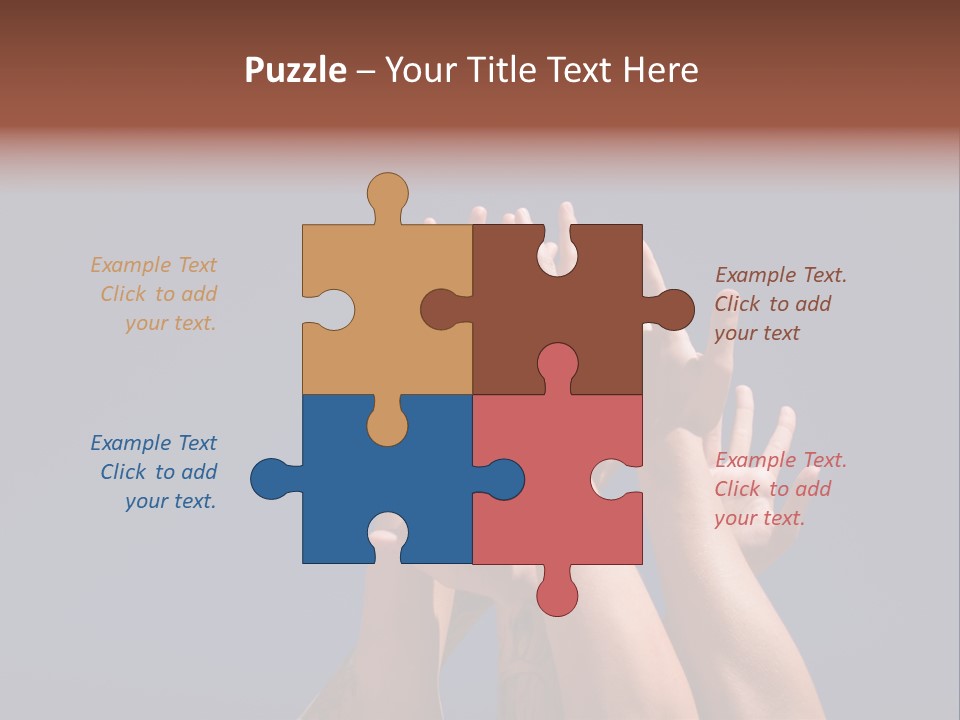 Group Of People Hands In The Air PowerPoint Template