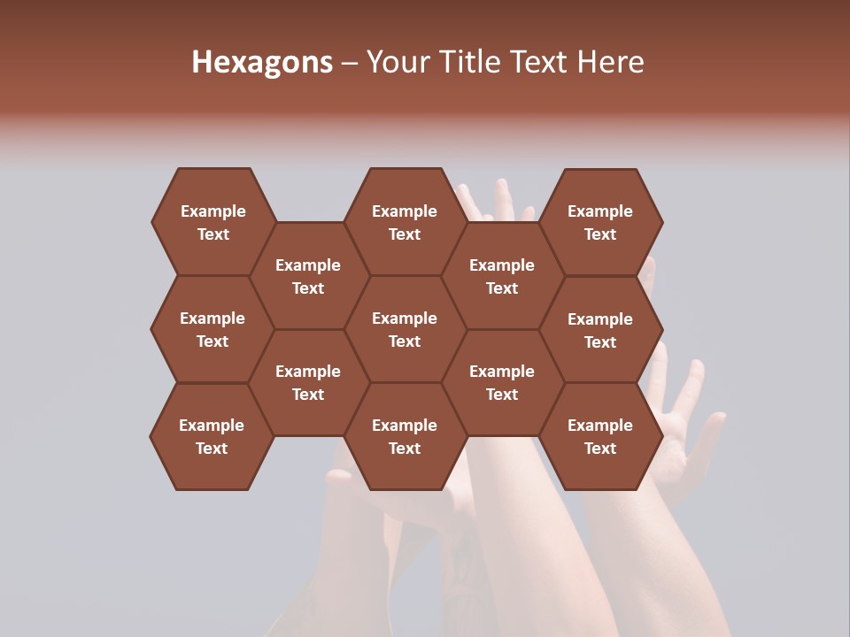 Group Of People Hands In The Air PowerPoint Template