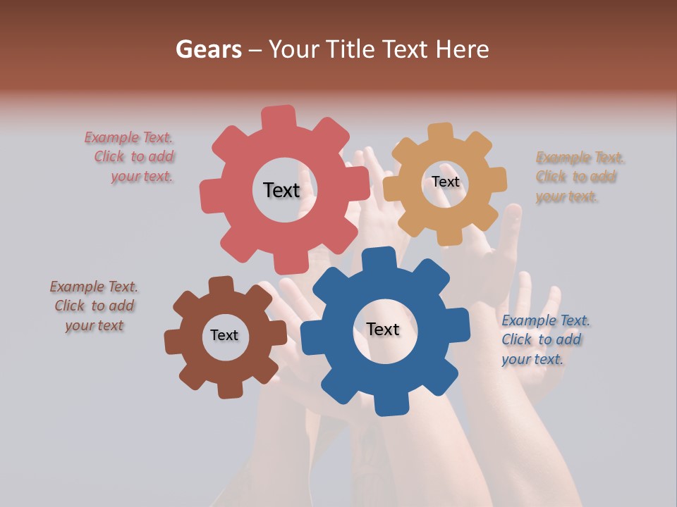 Group Of People Hands In The Air PowerPoint Template