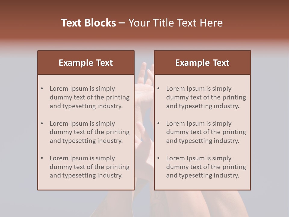 Group Of People Hands In The Air PowerPoint Template