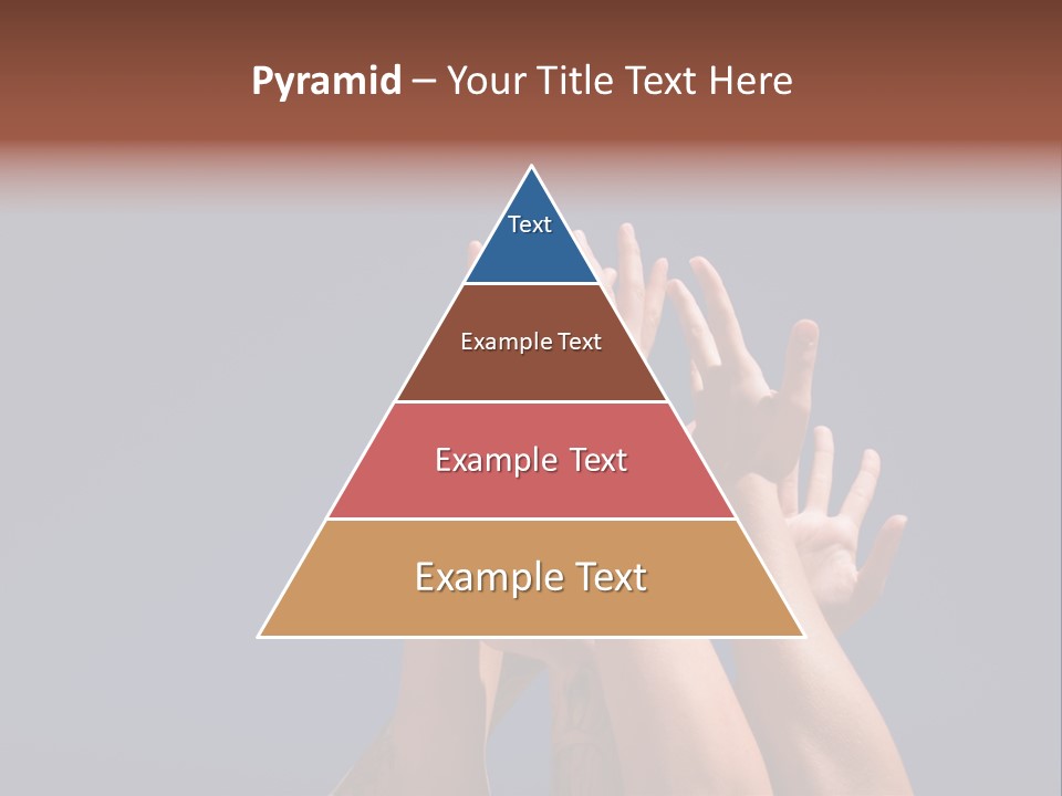 Group Of People Hands In The Air PowerPoint Template