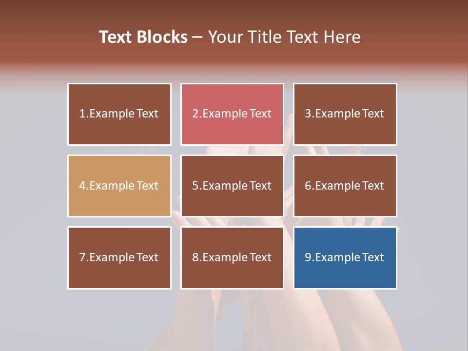 Group Of People Hands In The Air PowerPoint Template