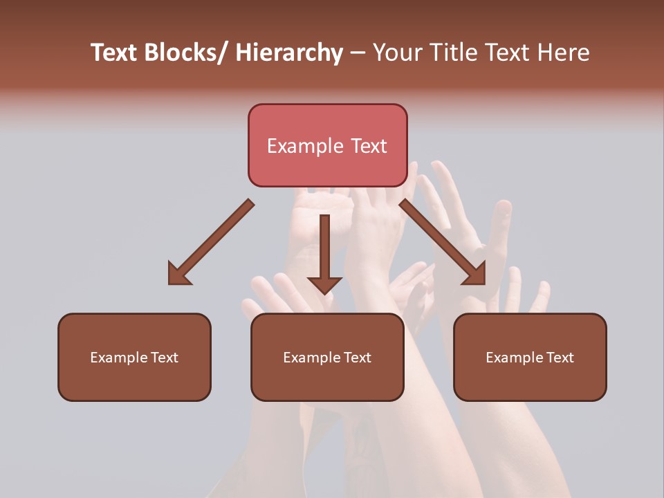Group Of People Hands In The Air PowerPoint Template