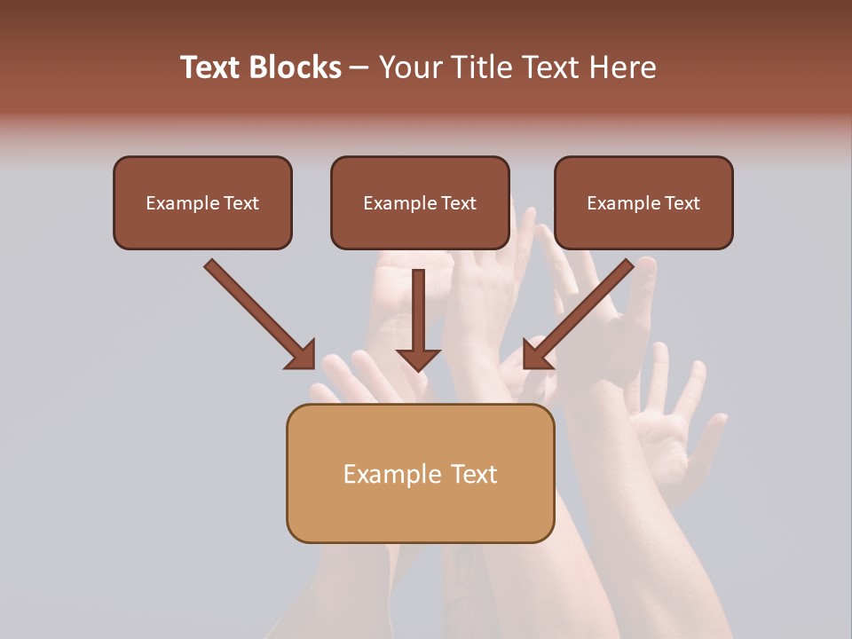 Group Of People Hands In The Air PowerPoint Template