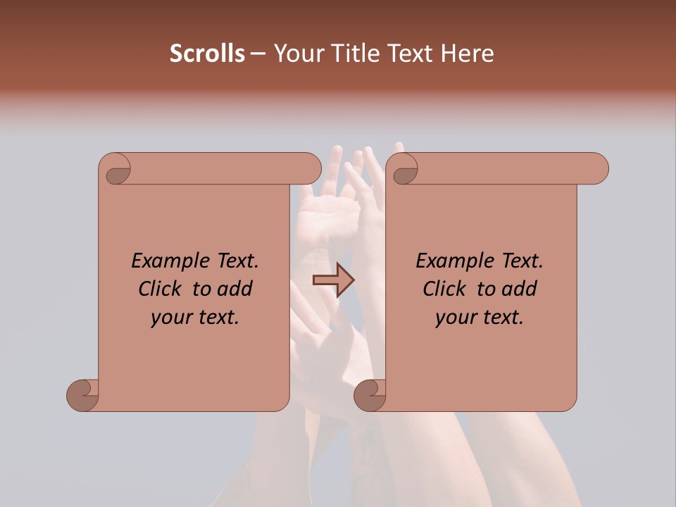Group Of People Hands In The Air PowerPoint Template