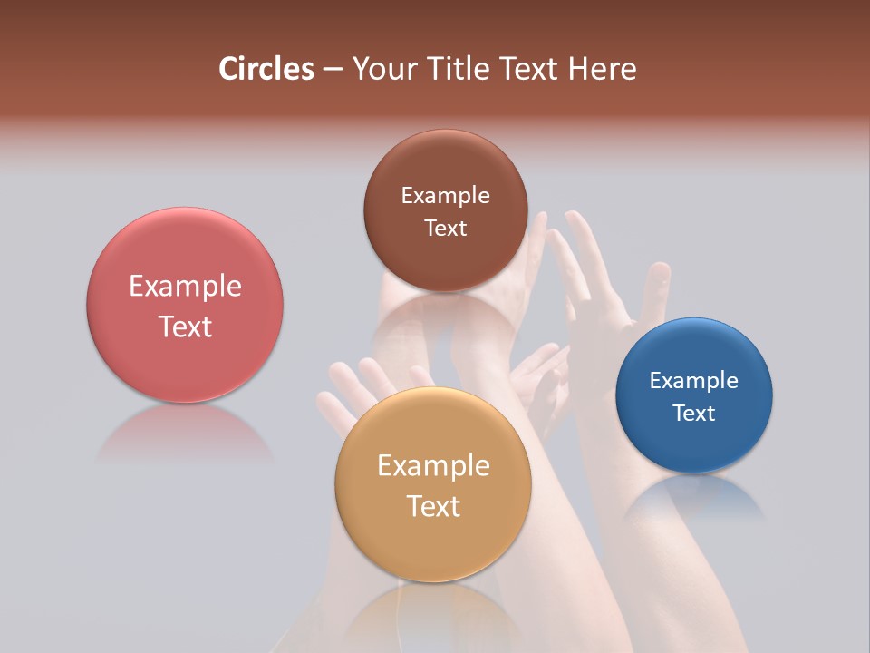 Group Of People Hands In The Air PowerPoint Template