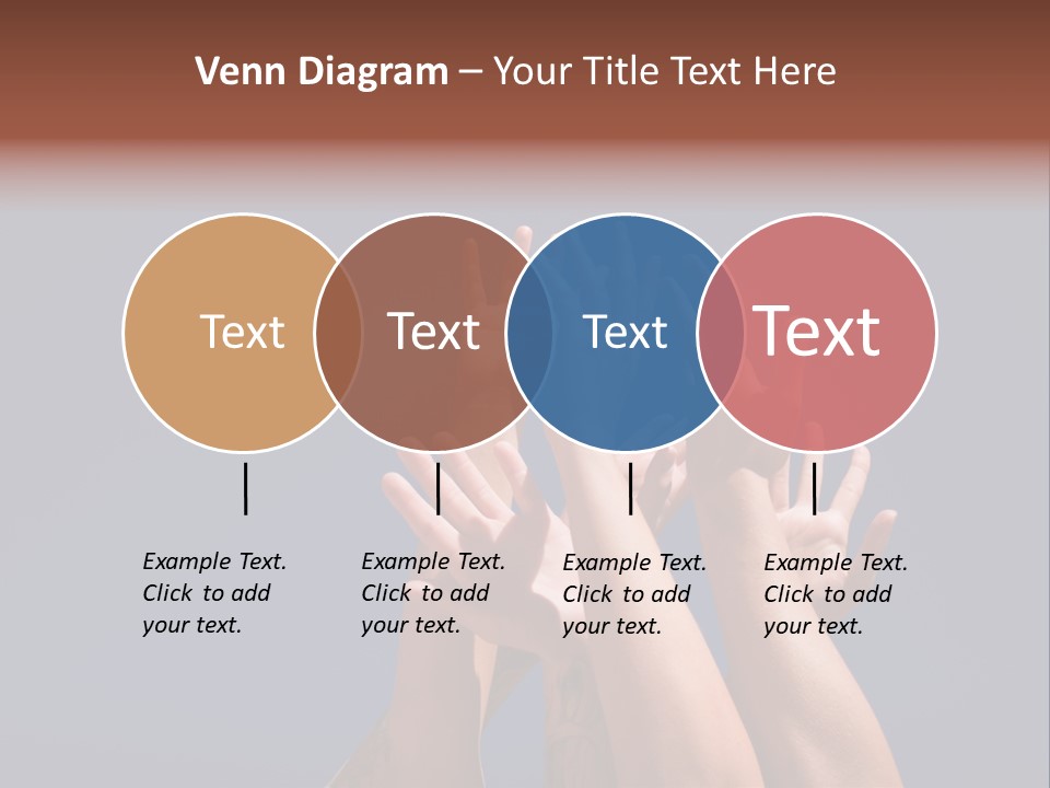 Group Of People Hands In The Air PowerPoint Template