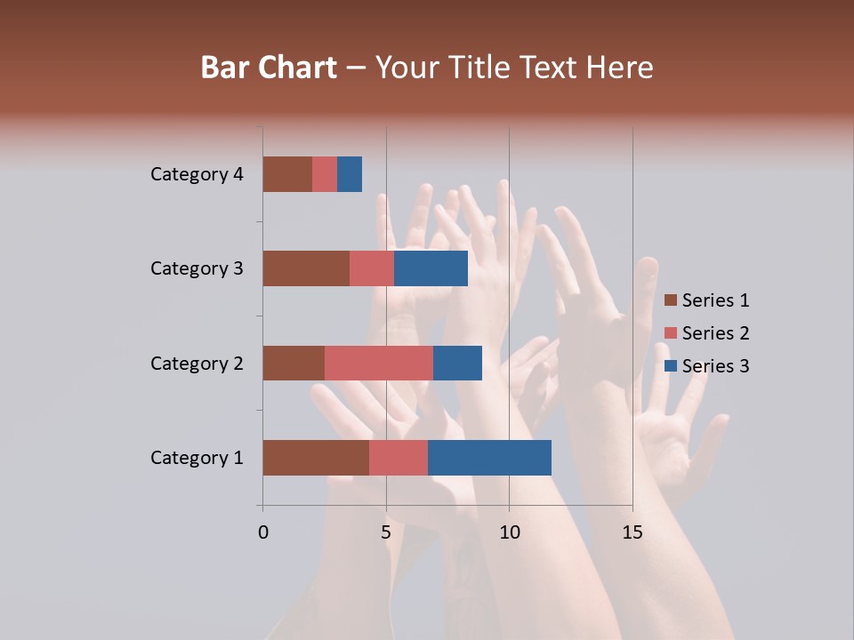 Group Of People Hands In The Air PowerPoint Template
