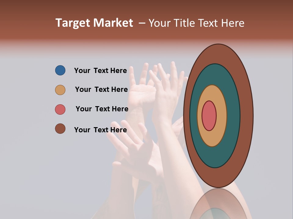 Group Of People Hands In The Air PowerPoint Template