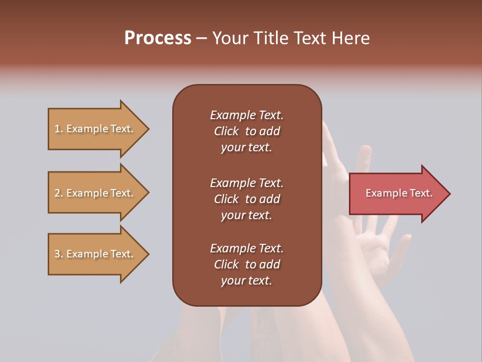Group Of People Hands In The Air PowerPoint Template