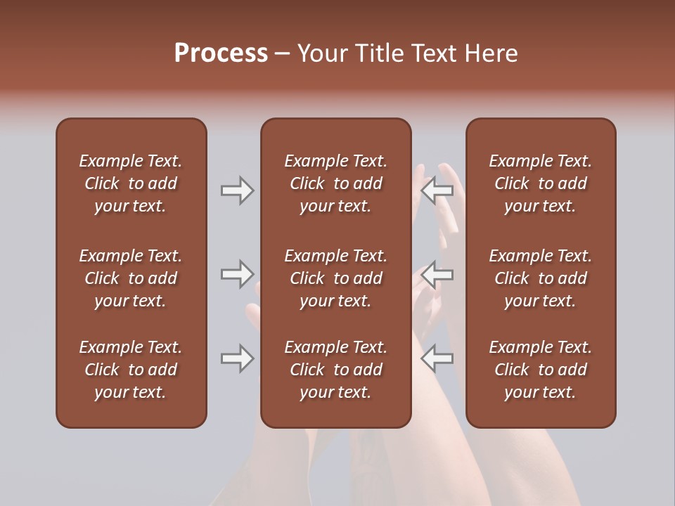 Group Of People Hands In The Air PowerPoint Template