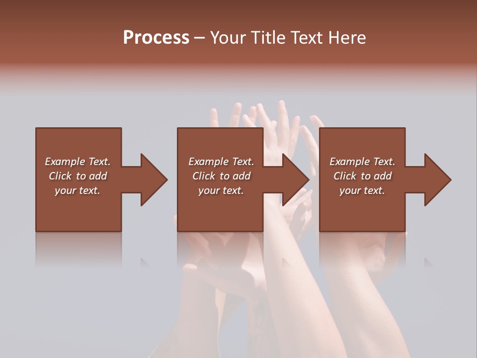 Group Of People Hands In The Air PowerPoint Template