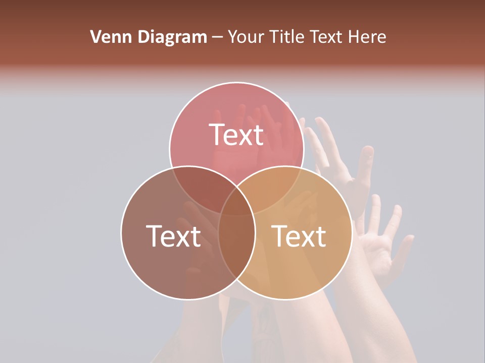 Group Of People Hands In The Air PowerPoint Template