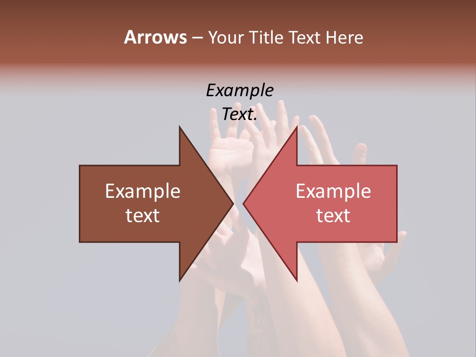 Group Of People Hands In The Air PowerPoint Template