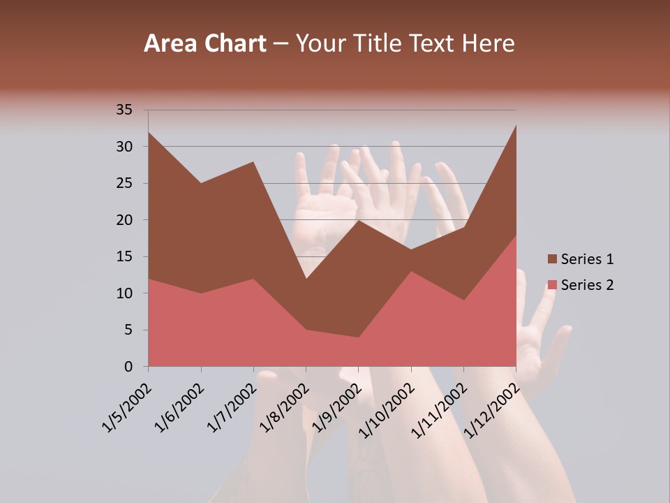 Group Of People Hands In The Air PowerPoint Template