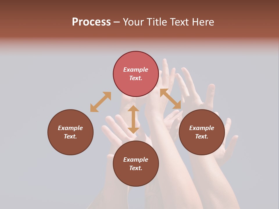 Group Of People Hands In The Air PowerPoint Template