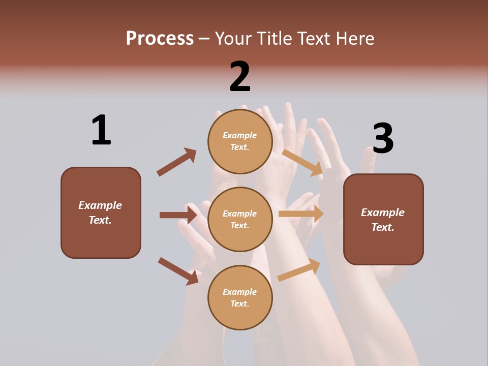 Group Of People Hands In The Air PowerPoint Template