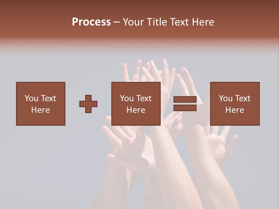 Group Of People Hands In The Air PowerPoint Template