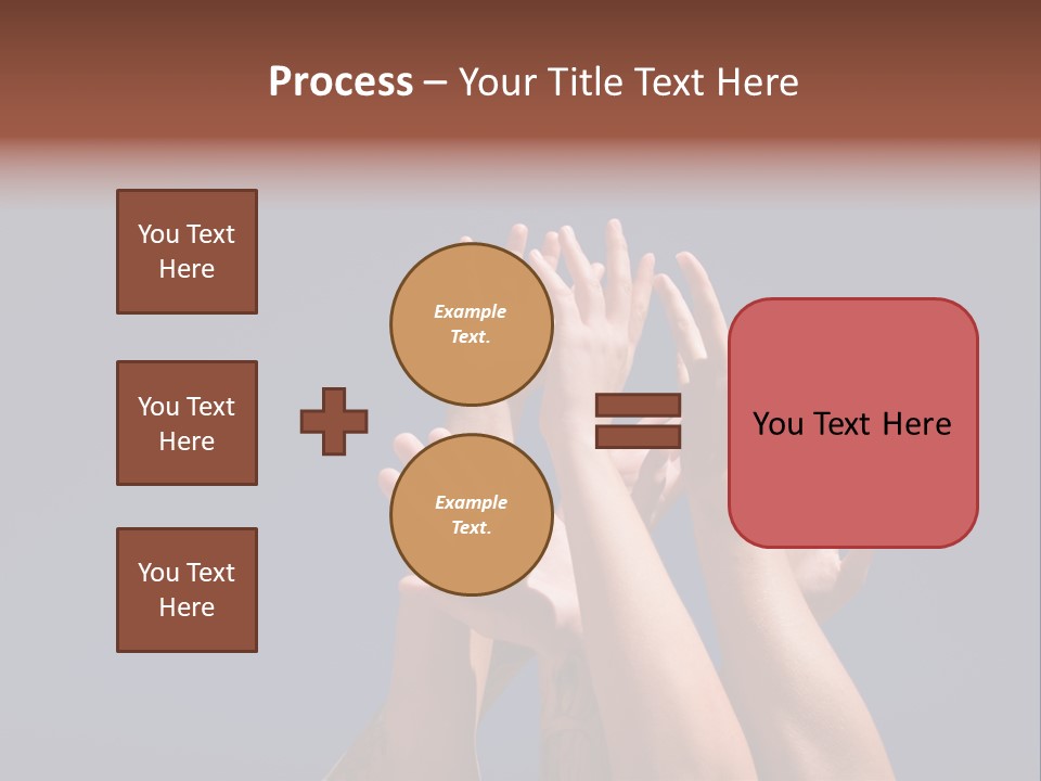 Group Of People Hands In The Air PowerPoint Template