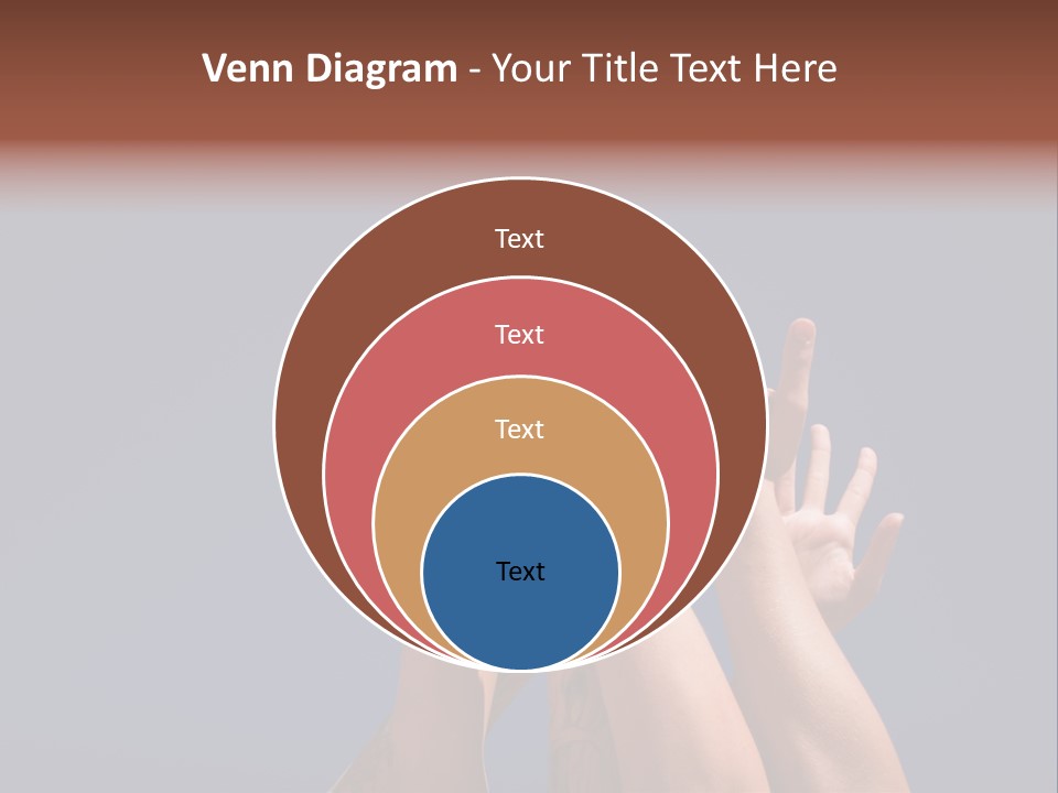 Group Of People Hands In The Air PowerPoint Template