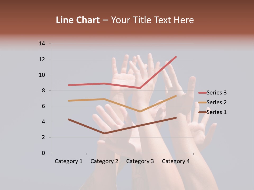 Group Of People Hands In The Air PowerPoint Template