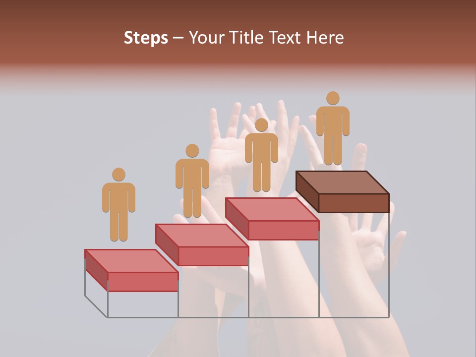 Group Of People Hands In The Air PowerPoint Template