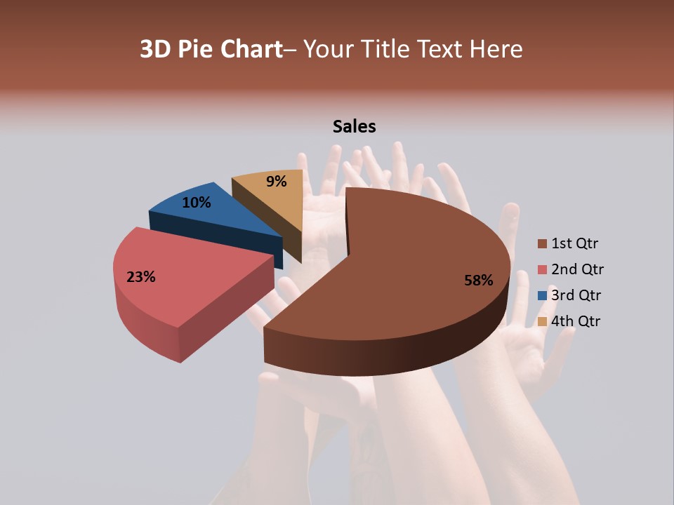 Group Of People Hands In The Air PowerPoint Template