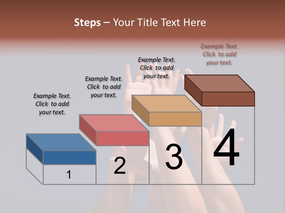 Group Of People Hands In The Air PowerPoint Template