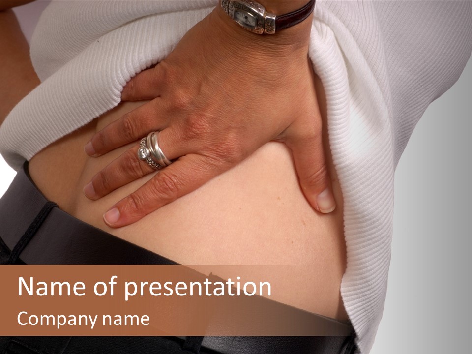 Woman With Pain PowerPoint Template