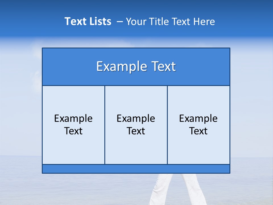 Young Beautiful Woman Doing Fitness Exercises In The Sea PowerPoint Template
