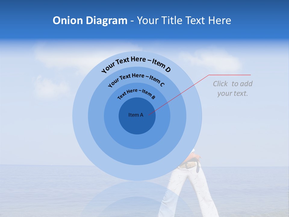 Young Beautiful Woman Doing Fitness Exercises In The Sea PowerPoint Template