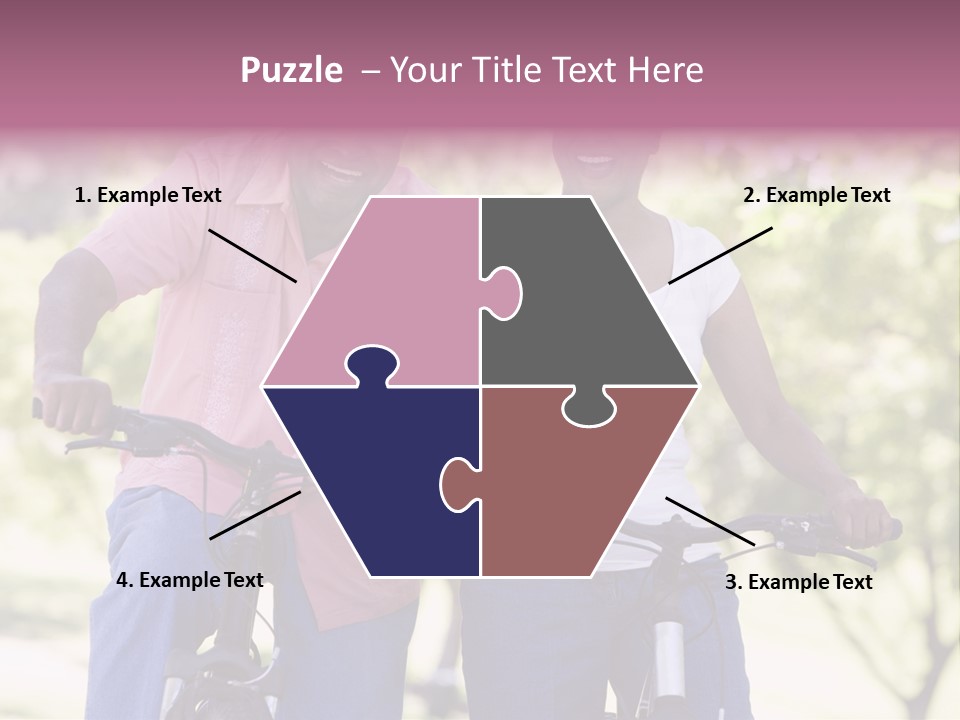 Senior Couple On Cycle Ride In Countryside PowerPoint Template