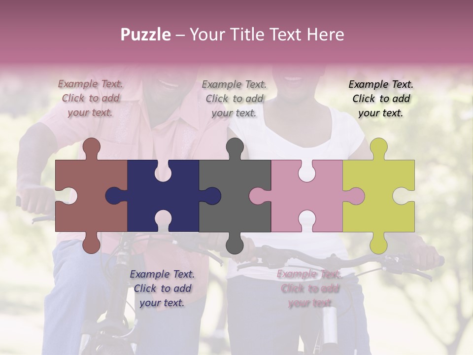 Senior Couple On Cycle Ride In Countryside PowerPoint Template