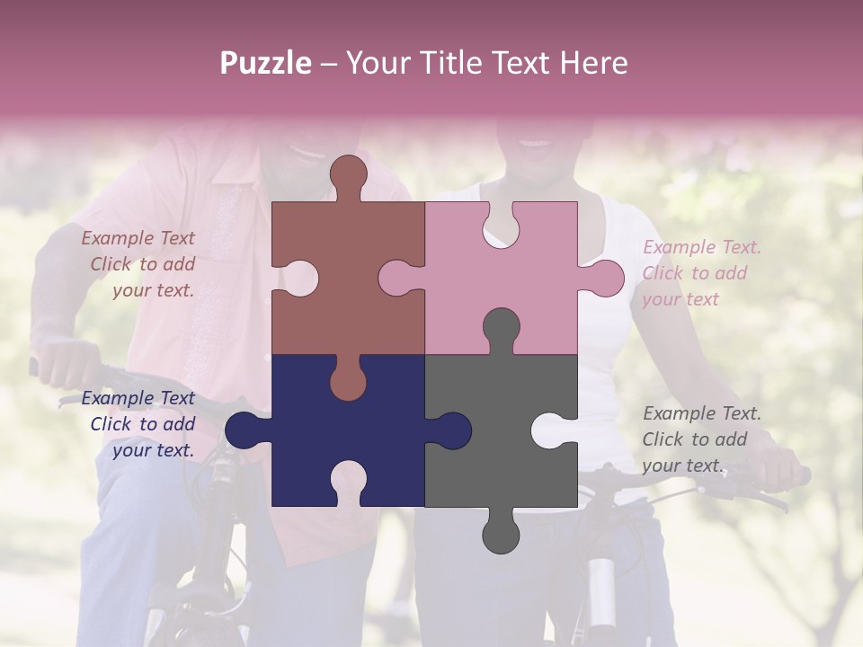 Senior Couple On Cycle Ride In Countryside PowerPoint Template