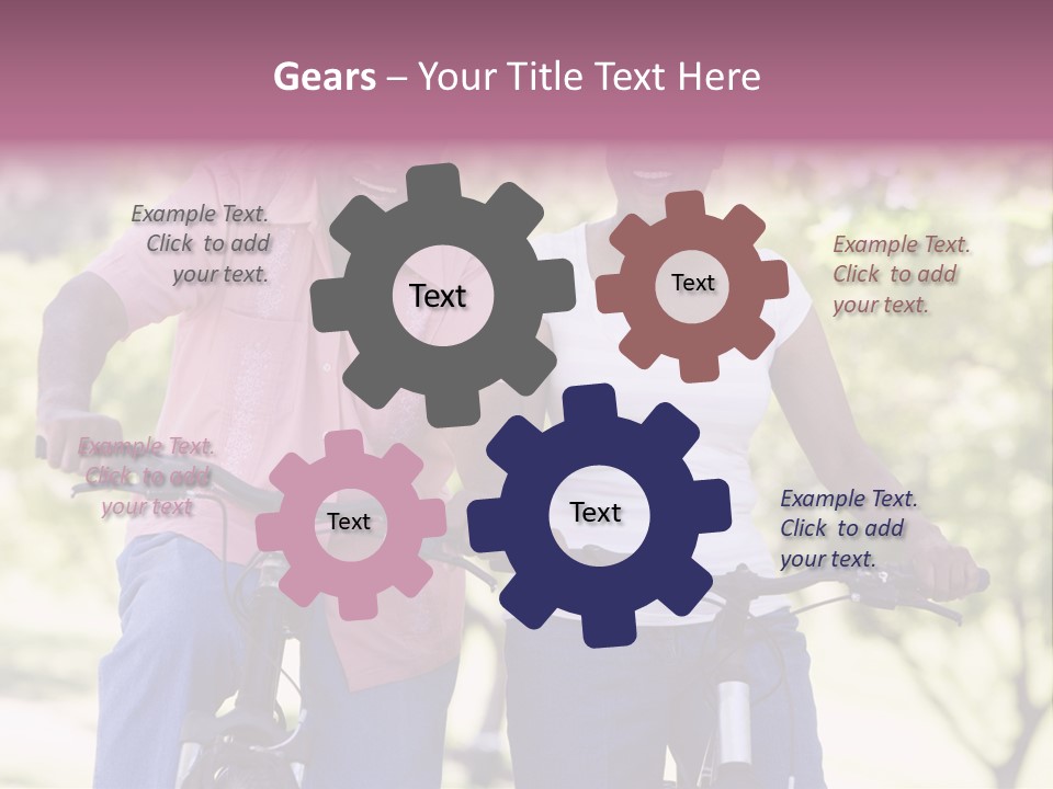 Senior Couple On Cycle Ride In Countryside PowerPoint Template