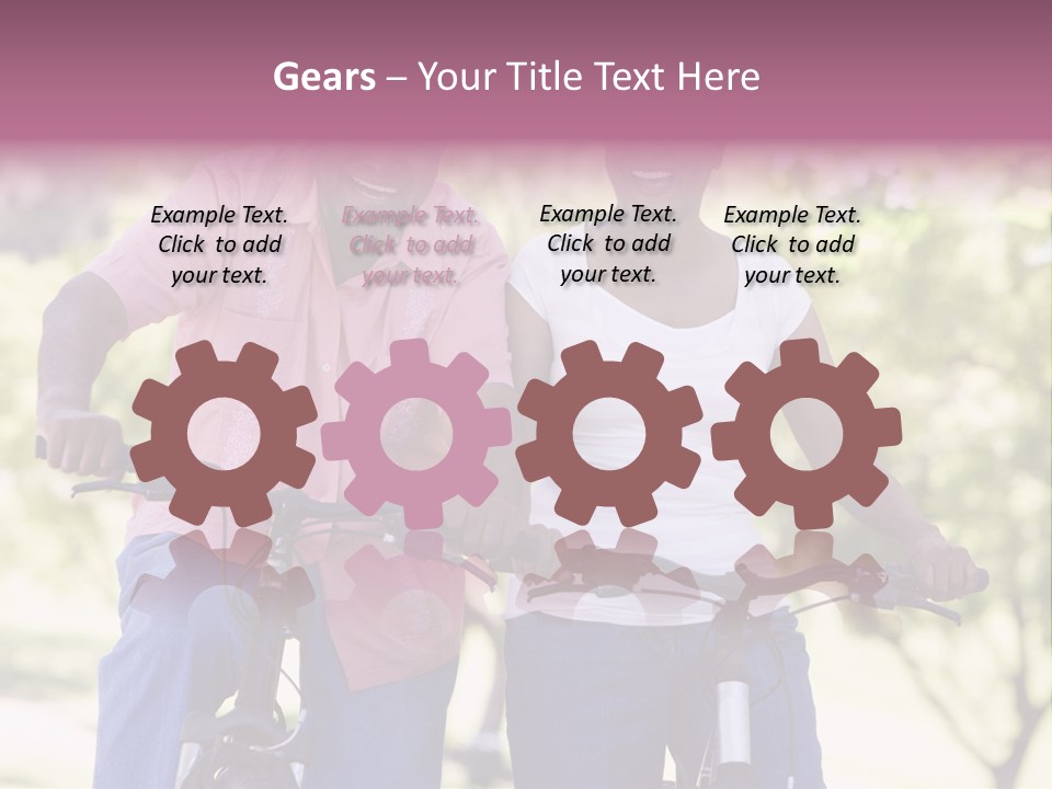 Senior Couple On Cycle Ride In Countryside PowerPoint Template