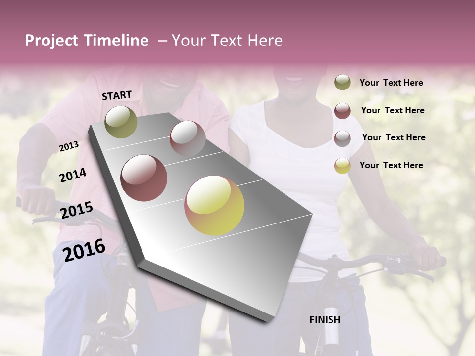 Senior Couple On Cycle Ride In Countryside PowerPoint Template