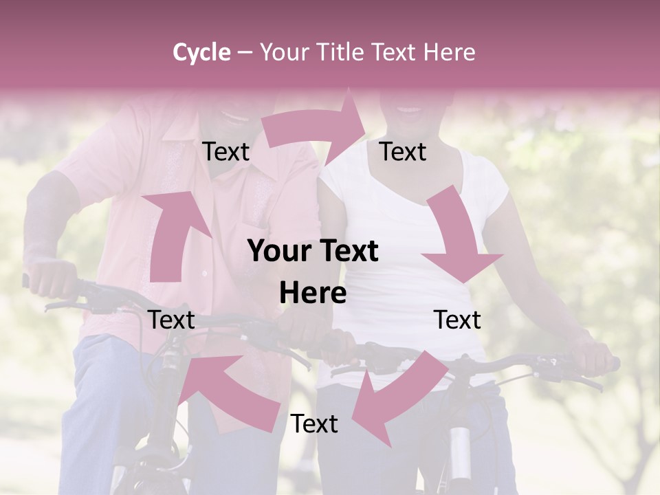 Senior Couple On Cycle Ride In Countryside PowerPoint Template