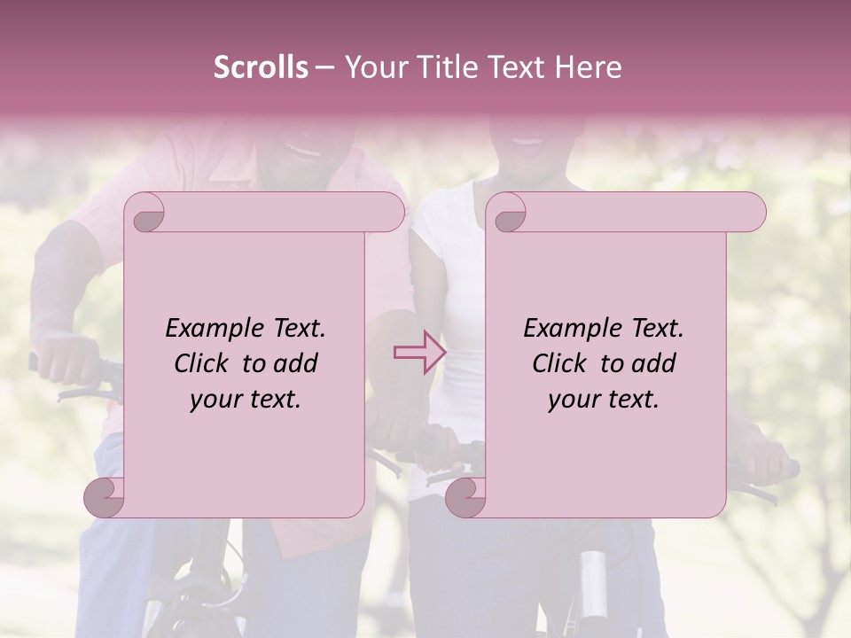 Senior Couple On Cycle Ride In Countryside PowerPoint Template