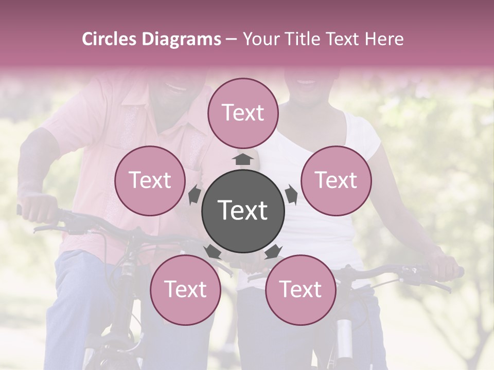 Senior Couple On Cycle Ride In Countryside PowerPoint Template