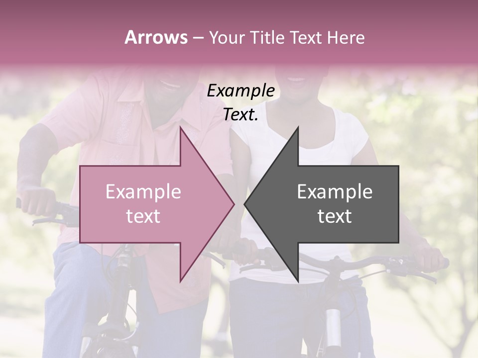 Senior Couple On Cycle Ride In Countryside PowerPoint Template