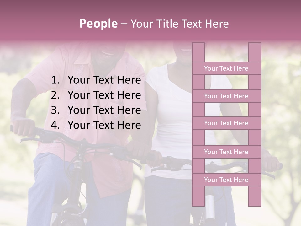 Senior Couple On Cycle Ride In Countryside PowerPoint Template