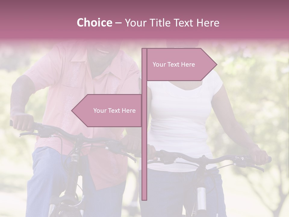 Senior Couple On Cycle Ride In Countryside PowerPoint Template