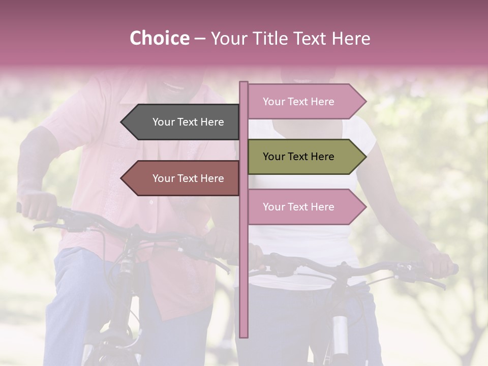 Senior Couple On Cycle Ride In Countryside PowerPoint Template