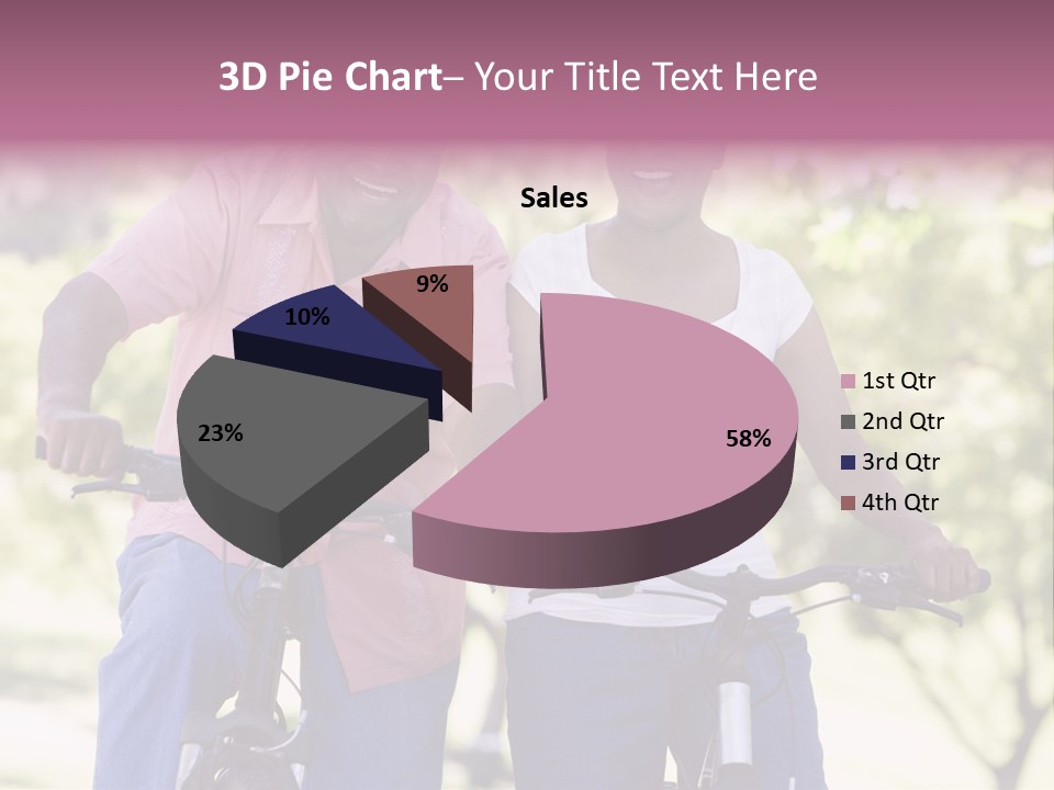 Senior Couple On Cycle Ride In Countryside PowerPoint Template