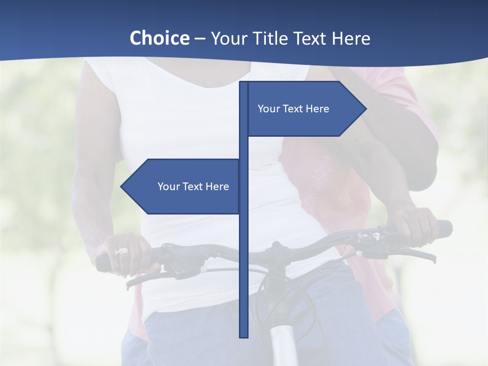 Senior Couple On Cycle Ride In Countryside PowerPoint Template