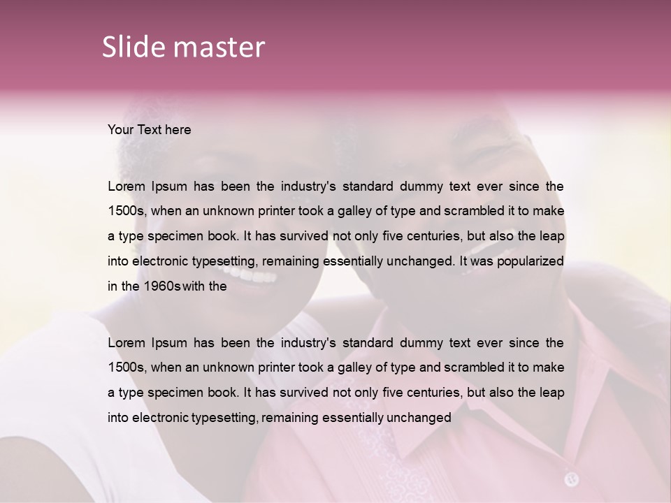 Romantic Senior Couple Relaxing Outside PowerPoint Template