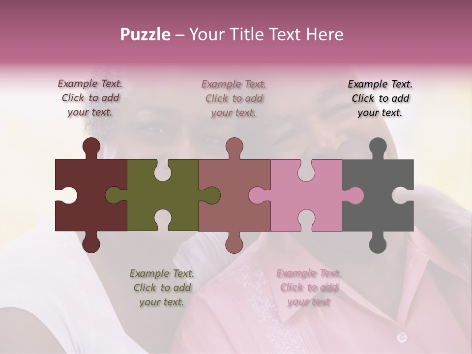 Romantic Senior Couple Relaxing Outside PowerPoint Template